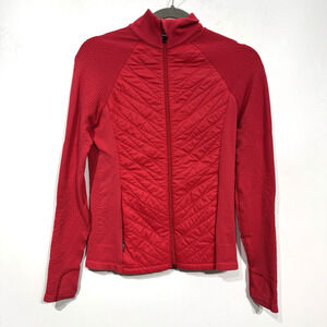 Athleta Womens Flurry Force Insulated Primaloft Jacket 2.0 Sz S Bright Red Nylon